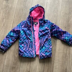 Lands' End Multicolor Geometric Hooded Jacket